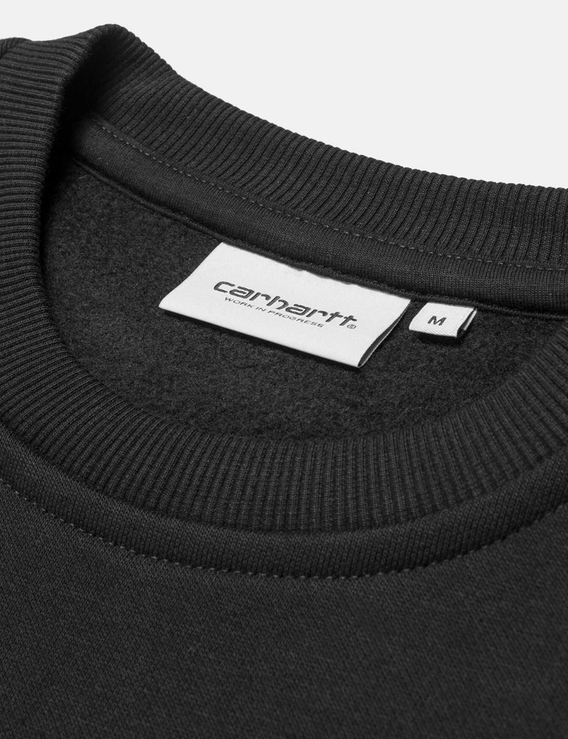 Carhartt-WIP OG 로고 스웨트 셔츠-블랙