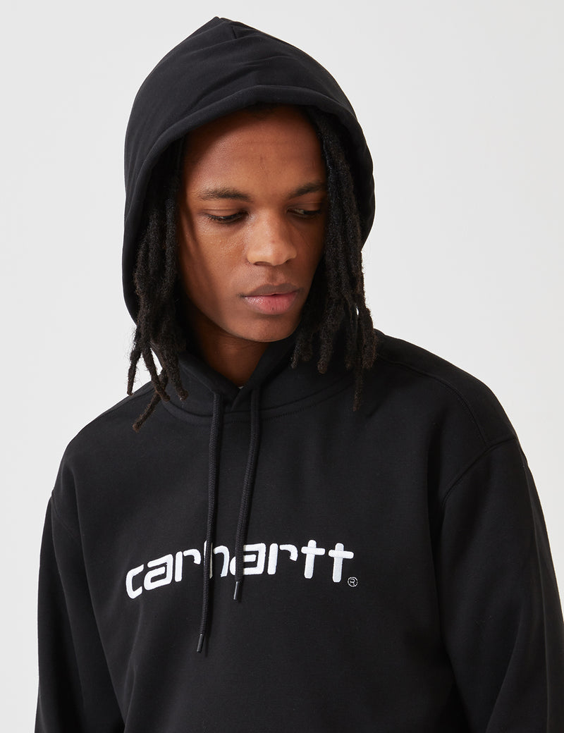 Carhartt-WIP Hooded Sweatshirt - Black/White