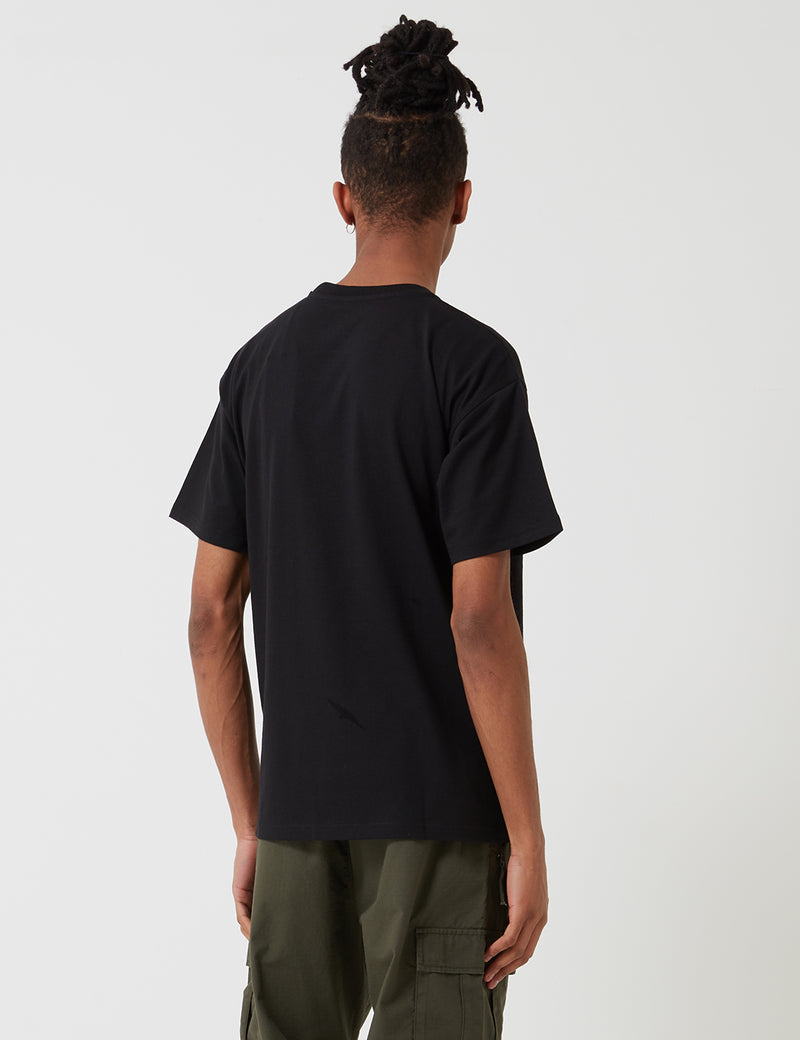 Carhartt-WIP 아메리칸 스크립트 티셔츠-블랙