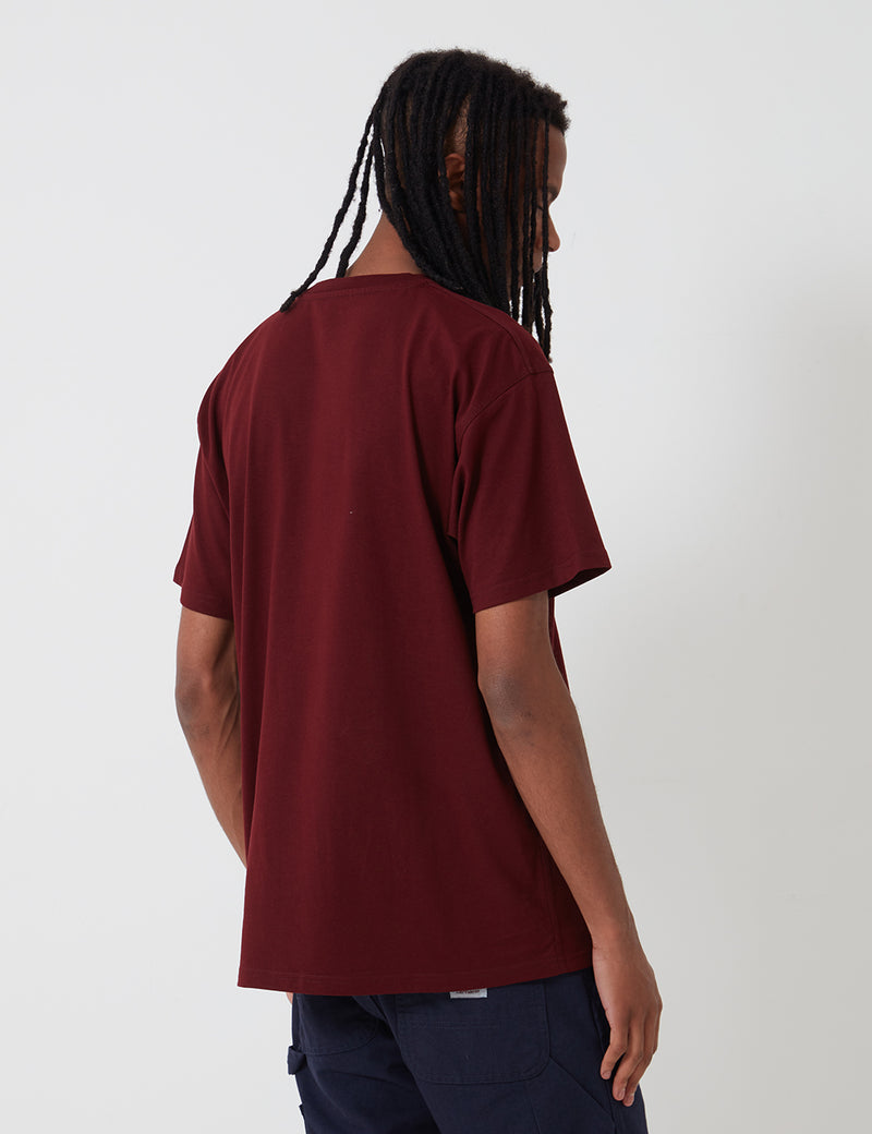 Carhartt-WIP American Script T-Shirt - Bordeaux