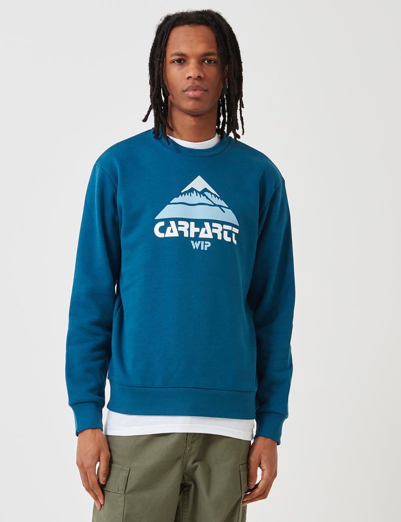 Carhartt-WIP 마운틴 스웻 셔츠-Corse Blue