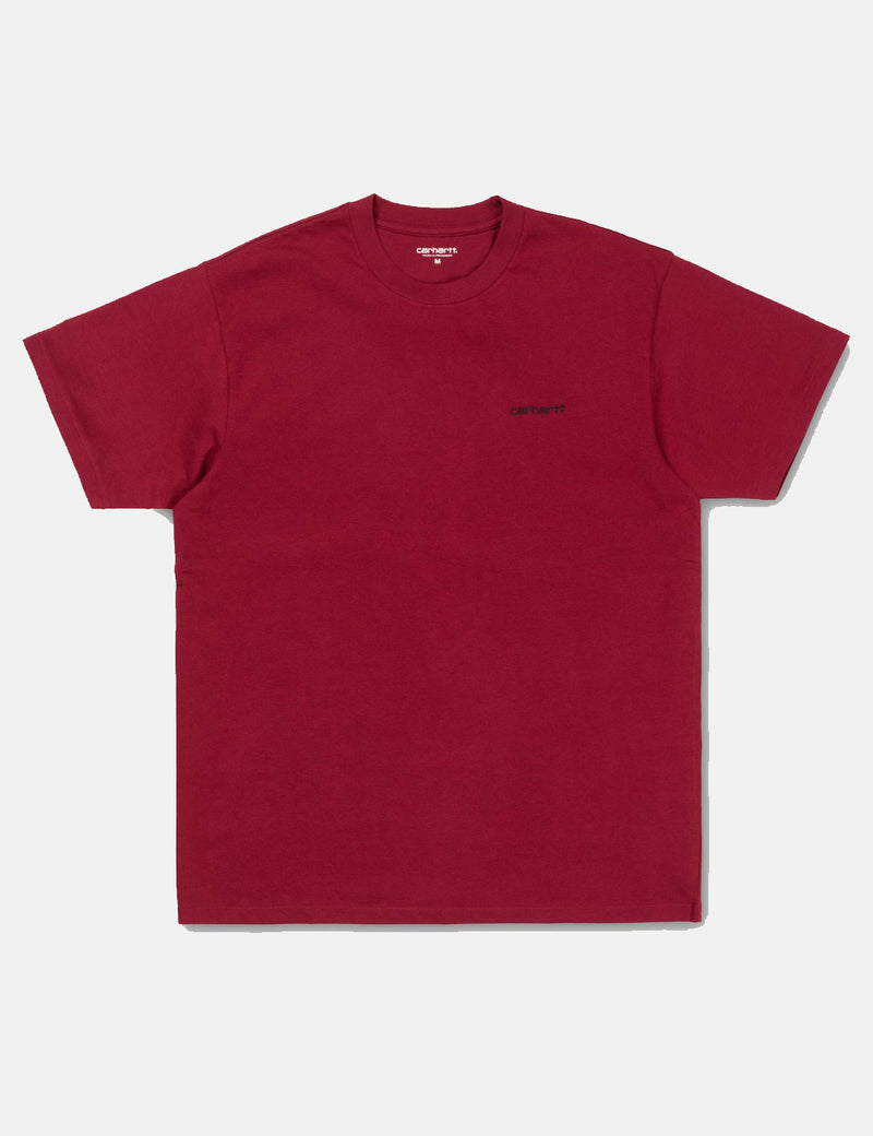 Carhartt-WIP Script Embroidery T-Shirt - Mulberry