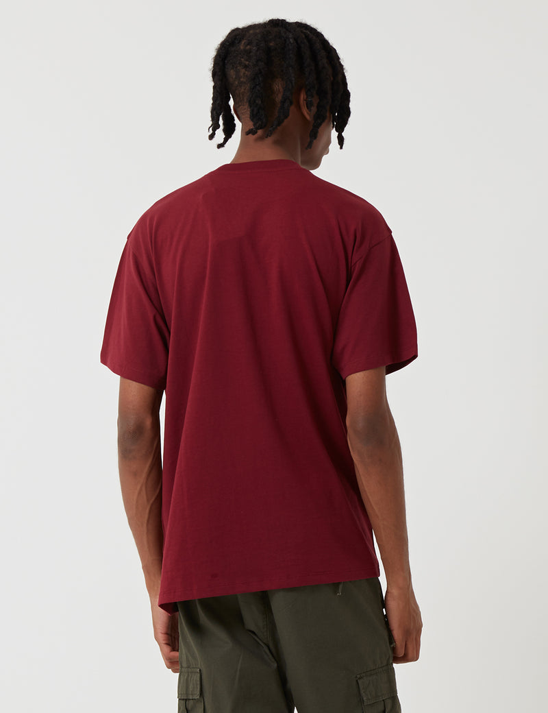 Carhartt-WIP Script Embroidery T-Shirt - Mulberry