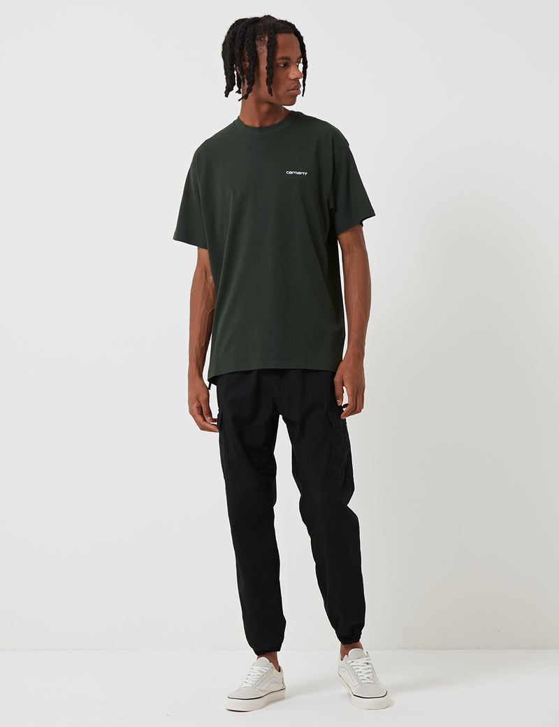 カーハート-WIPスクリプト刺繍Tシャツ-ローデングリーン