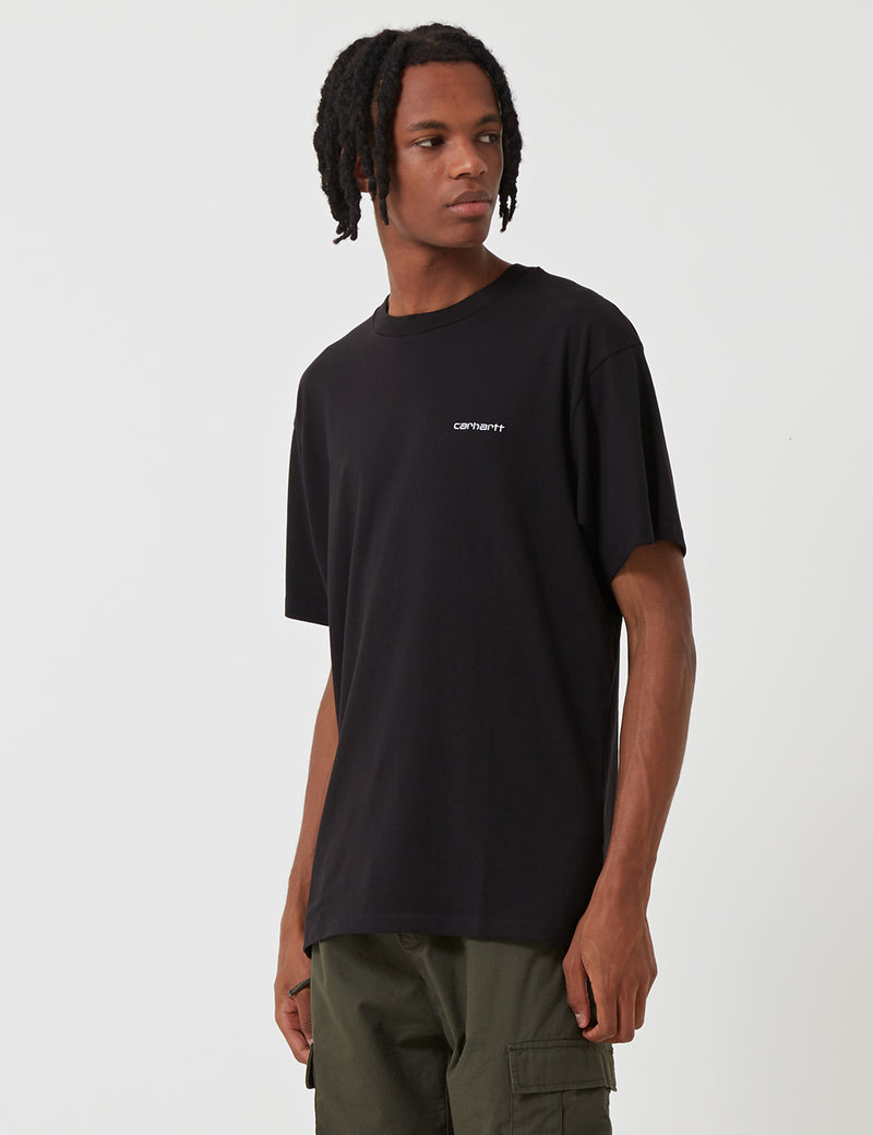 Carhartt-WIP Script Embroidery T-Shirt - Black