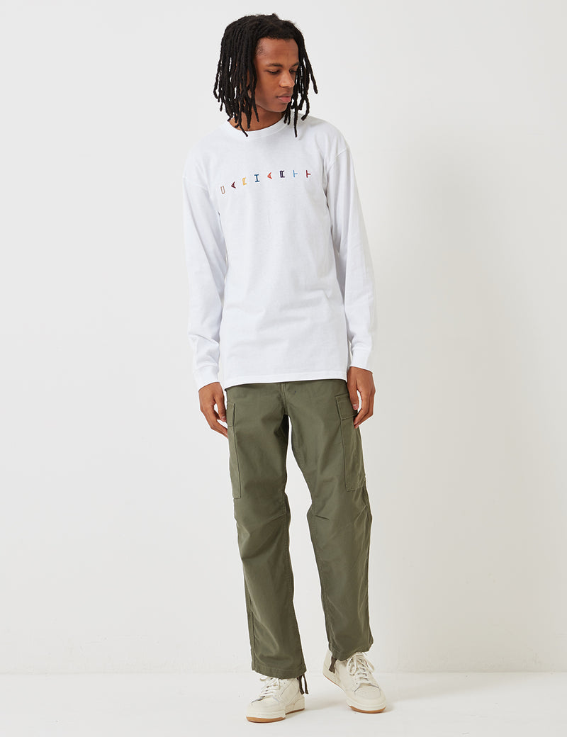 Carhartt-WIP Horizontal Long Sleeve T-Shirt - White