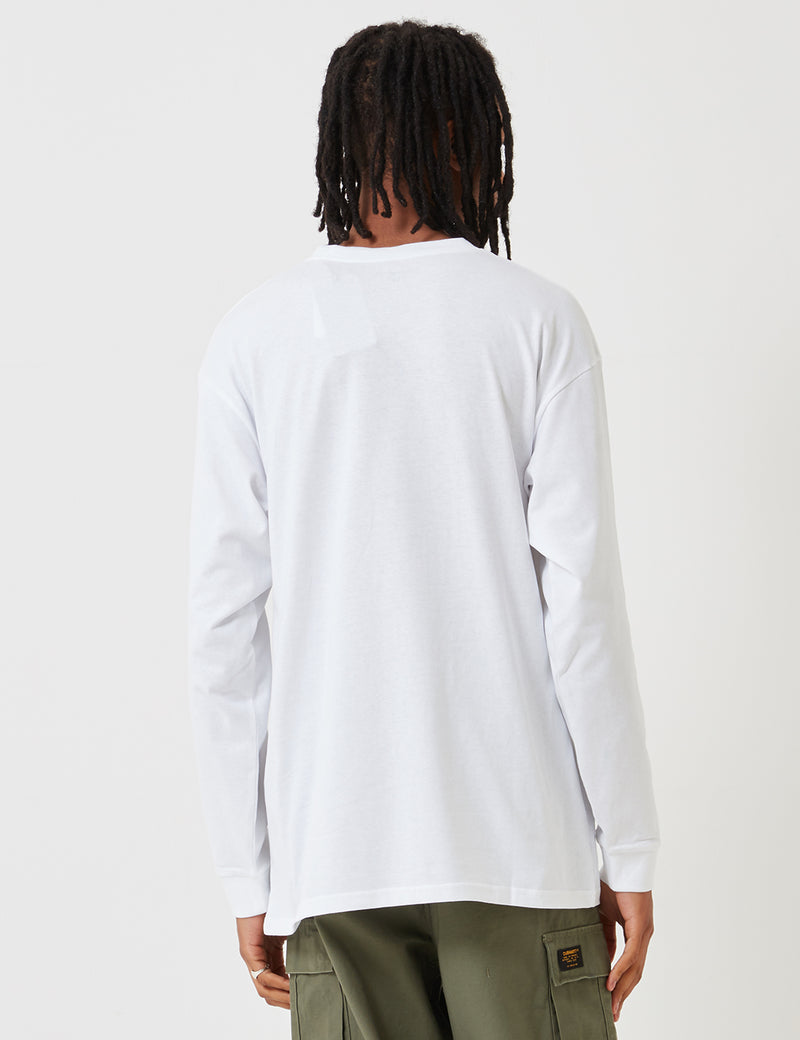 Carhartt-WIP Horizontal Long Sleeve T-Shirt - White