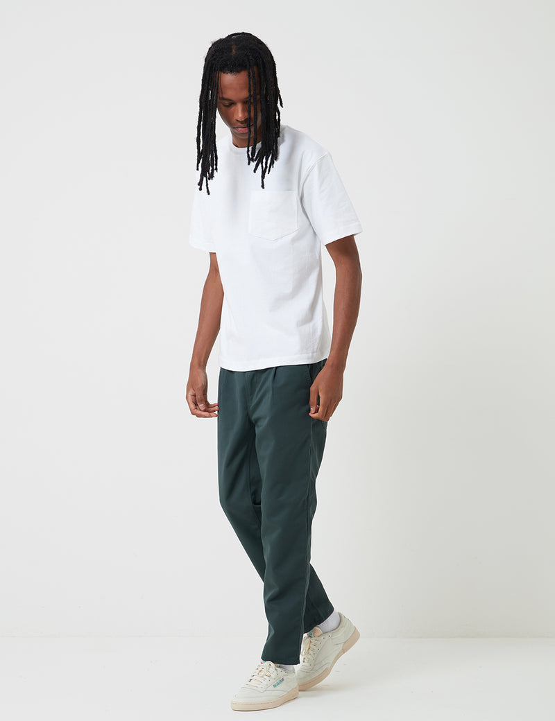 Carhartt-WIP Abbott Pant 'Denison Twill' (Tapered Fit) - Dark Teal rinsed