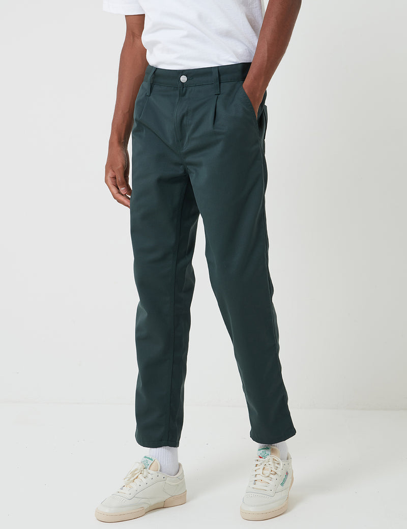 Carhartt-WIP Abbott Pant 'Denison Twill' (Tapered Fit) - Dark Teal rinsed
