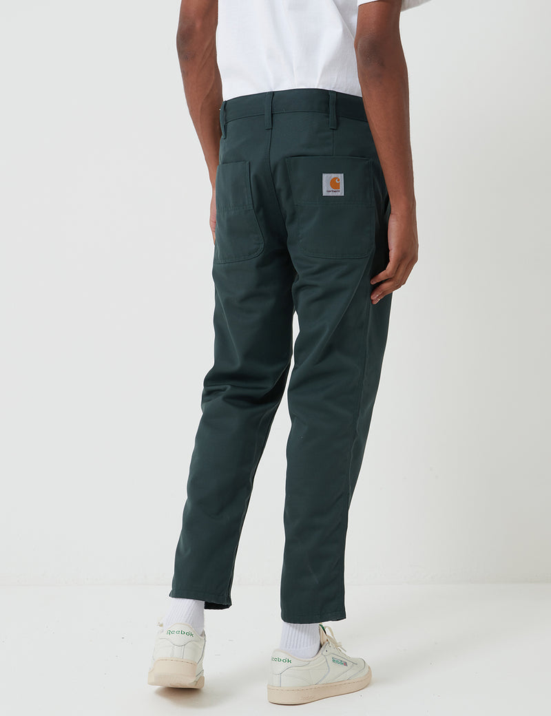Carhartt-WIP Abbott Pant 'Denison Twill' (Tapered Fit) - Dark Teal rinsed