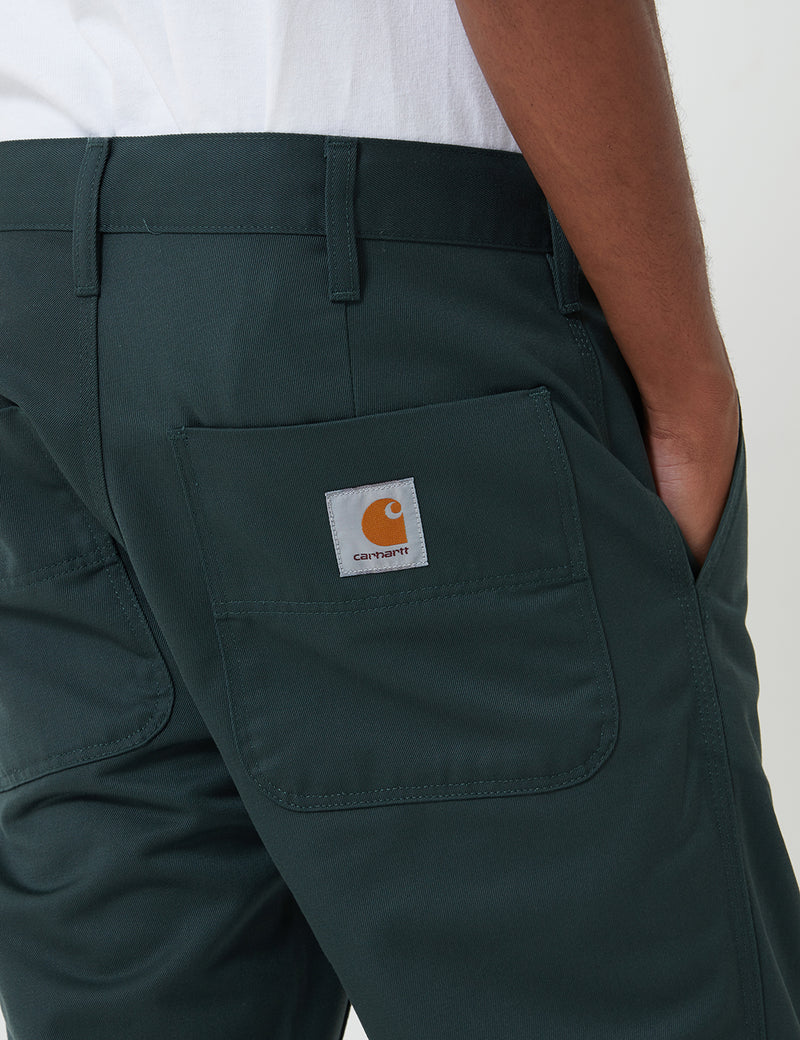 Carhartt-WIP Abbott Pant 'Denison Twill' (Tapered Fit) - Dark Teal rinsed