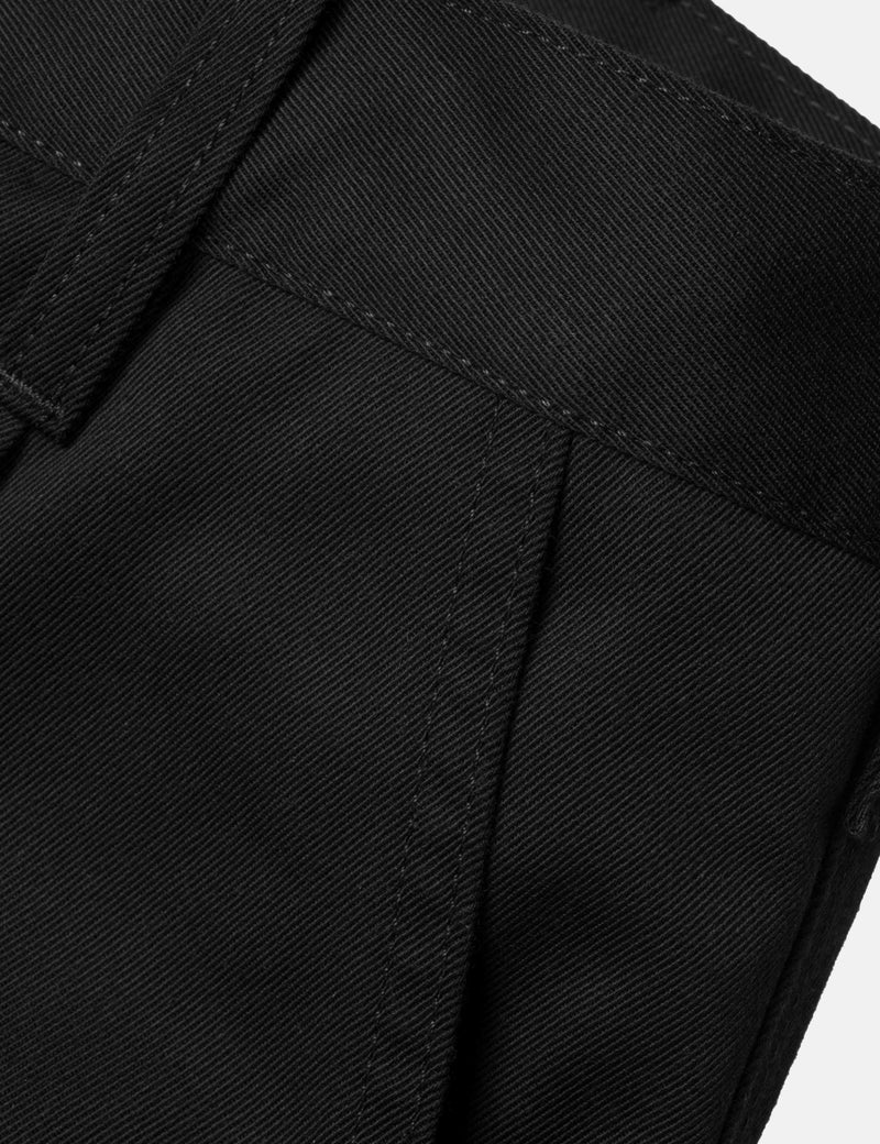Carhartt-WIP Abbott Pant (Tapered Fit) Black Rinsed | URBAN EXCESS.