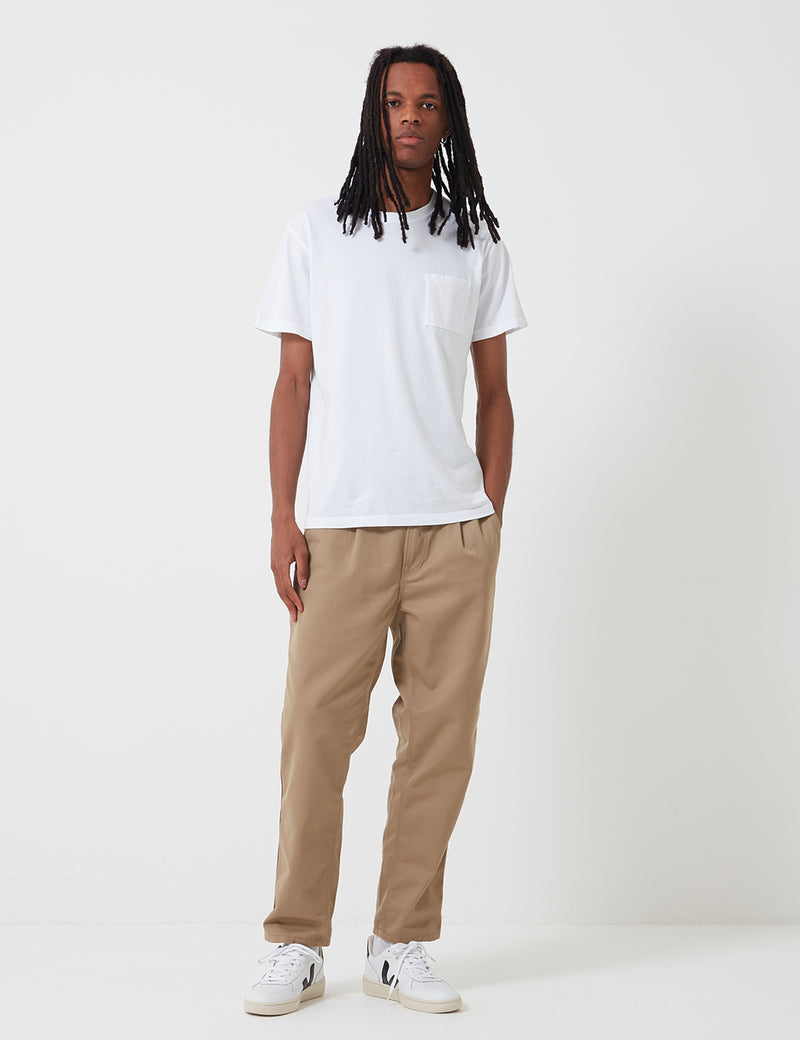 Carhartt-WIP Abbott Pant (Denison Twill, 8.8 oz) - Leather rinsed