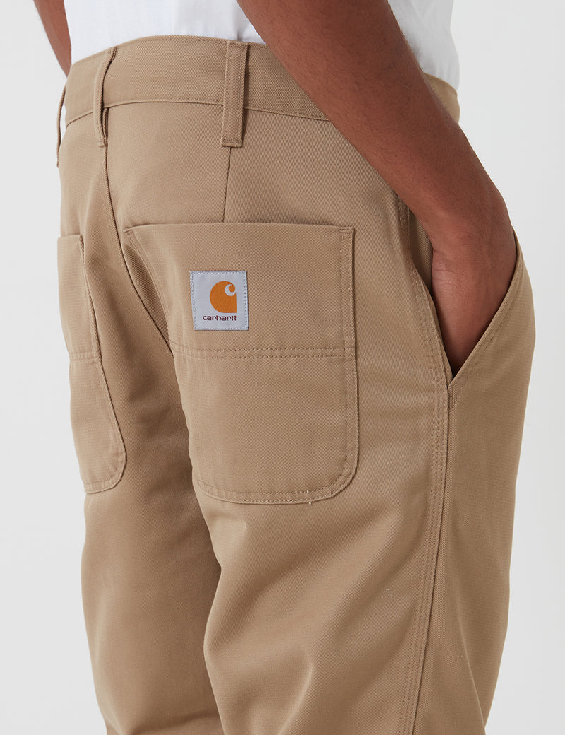 Carhartt-WIP Abbott Pant (Denison Twill, 8.8 oz) - Leather rinsed