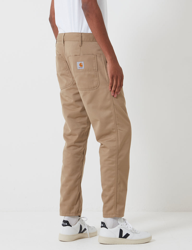 Carhartt-WIP Abbott Pant (Denison Twill, 8.8 oz) - Leather rinsed
