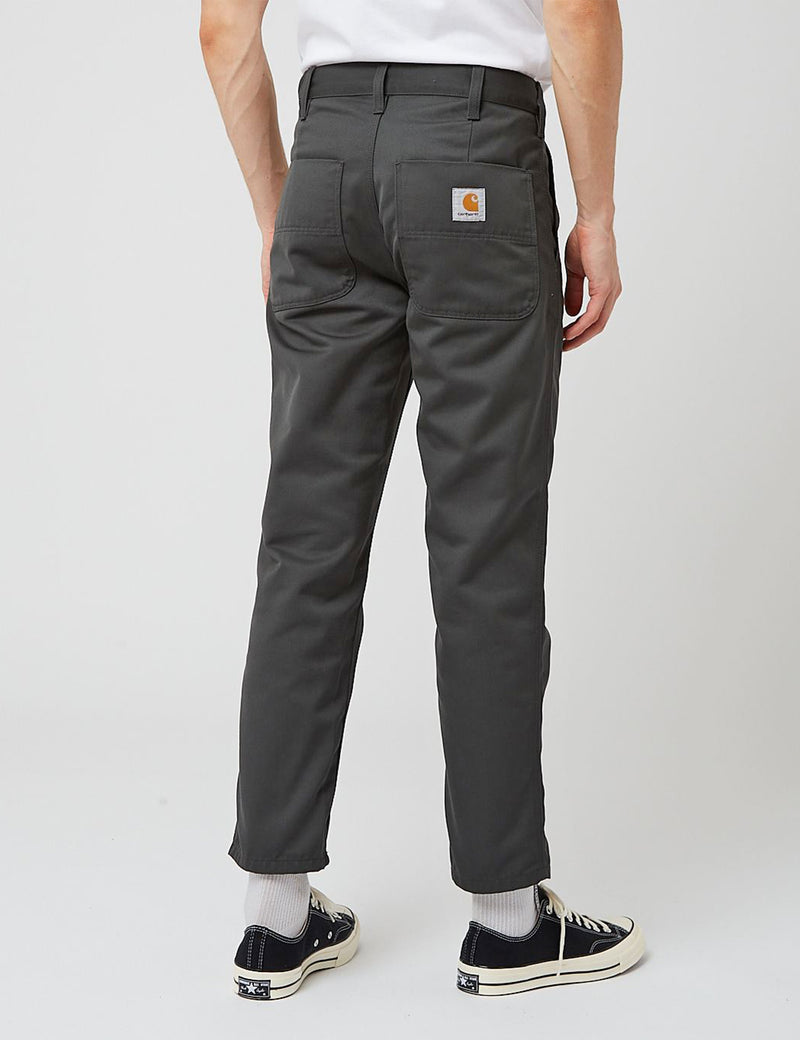 Carhartt-WIP Abbott Pant 'Denison Twill' (테이퍼드 핏) - 슬레이트 그린 린스드