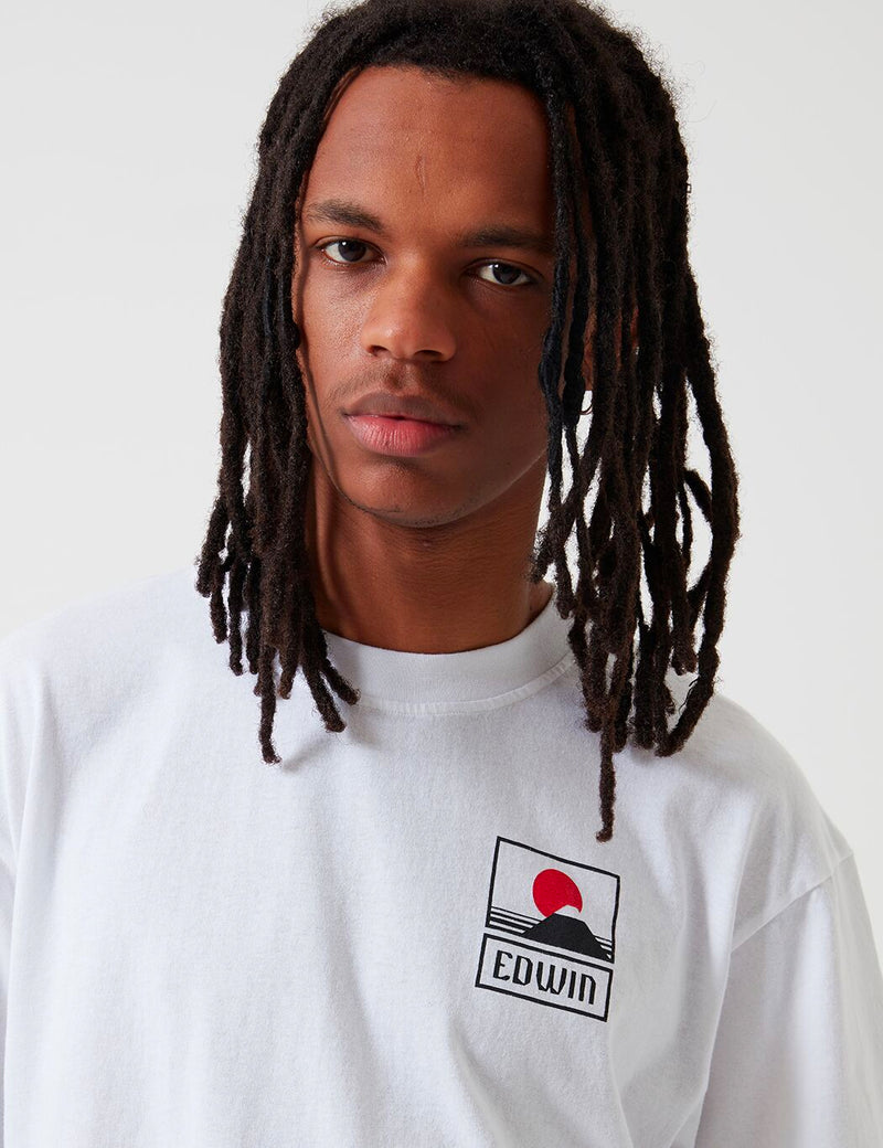 Edwin Sunset On Mt. Fuji T-Shirt - White