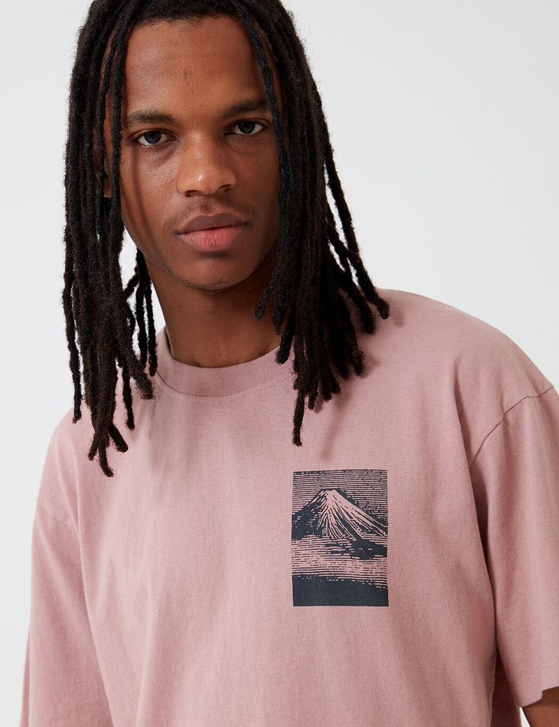 Edwin Von Mt. Fuji T-Shirt - Woodrose