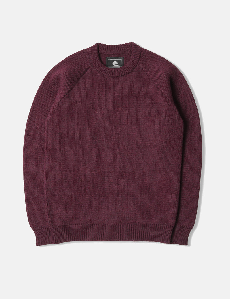 Edwin Big Knit Jumper - Ruby Wine Red