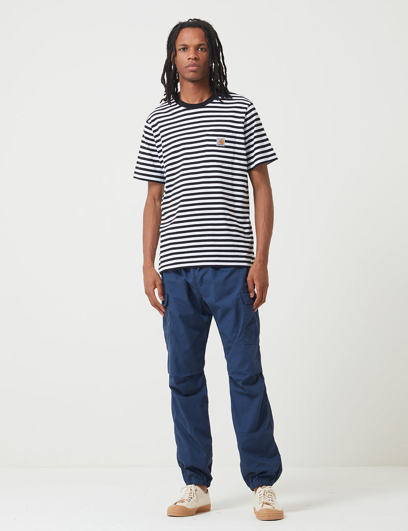 Carhartt-WIP Cargo Jogger Pants (Ripstop) - Blue Rinsed