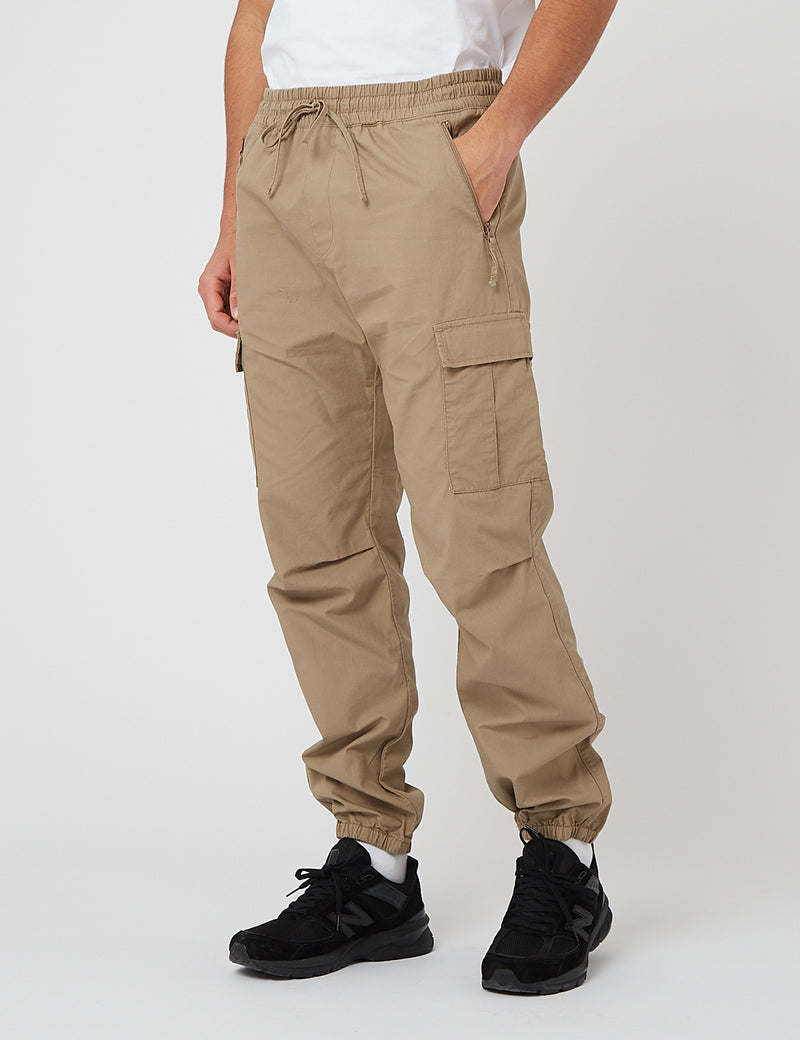 Carhartt-WIP Cargo Jogger Pants (Ripstop) - Leather rinsed