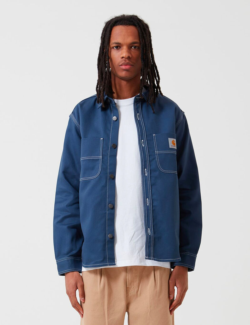 Carhartt-WIP 초크 셔츠 재킷 (Regular Fit)-Blue Rigid