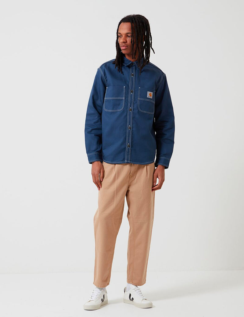 Carhartt-WIP 초크 셔츠 재킷 (Regular Fit)-Blue Rigid