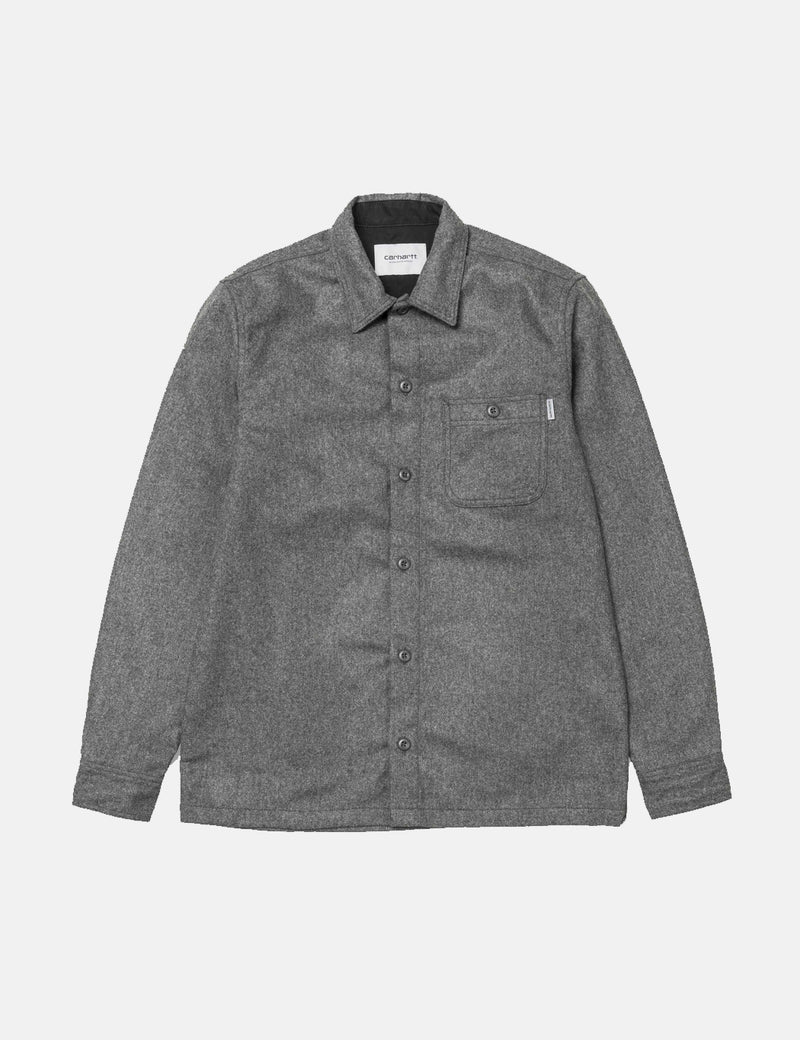 Carhartt-WIP Long Sleeve Stover Pocket Shirt - Dark Grey Heather