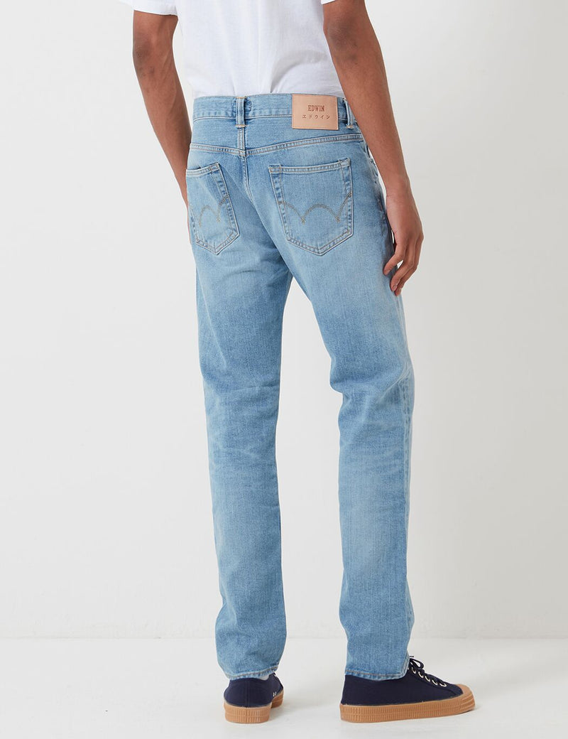 Edwin ED-80 Slim Tapered Jeans - Blue, Arisu Wash