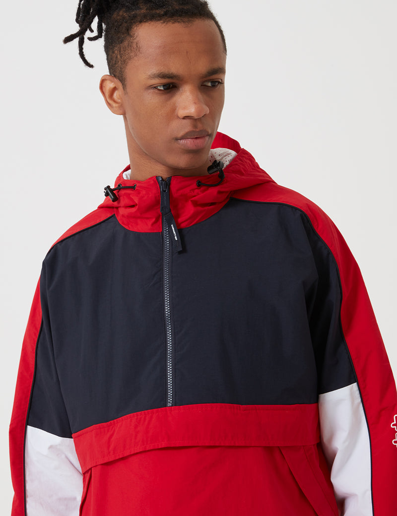 Carhartt-WIP Terrace Pullover Jacket - Dark Navy/Cardinal Red