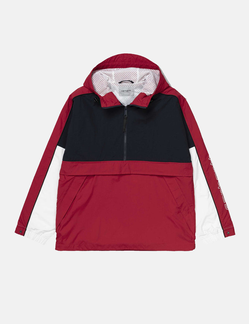 Carhartt-WIP Terrace Pullover Jacket - Dark Navy/Cardinal Red