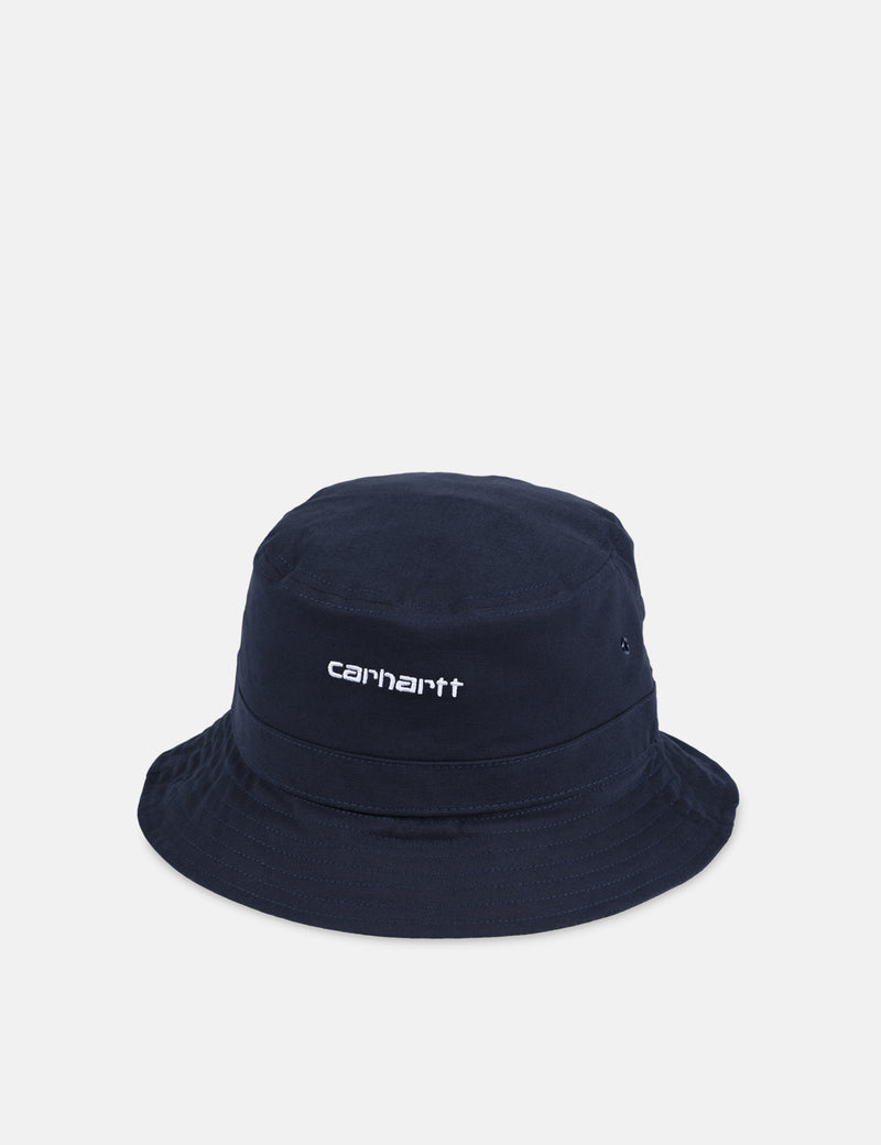Carhartt-WIP Script Bucket Hat - Dark Navy Blue