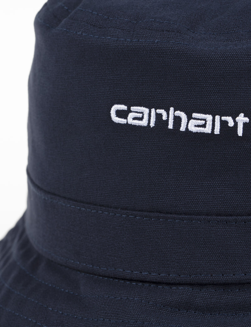 Carhartt-WIP Script Bucket Hat - Dark Navy Blue