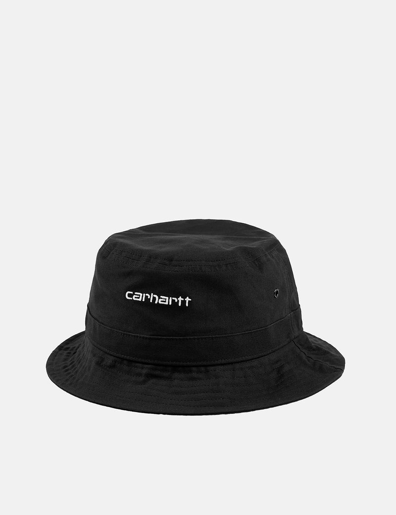 Carhartt-WIP Script Bucket Hat - Schwarz/Weiß
