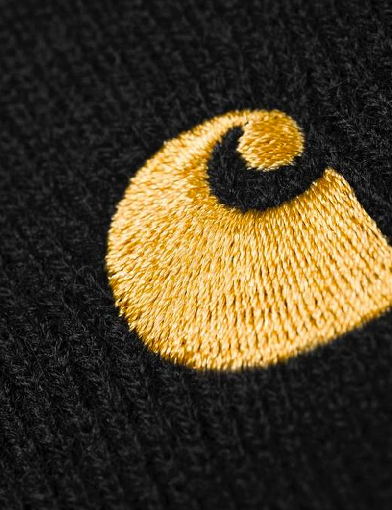 Carhartt-WIP Chase Beanie Hat - Black/Gold