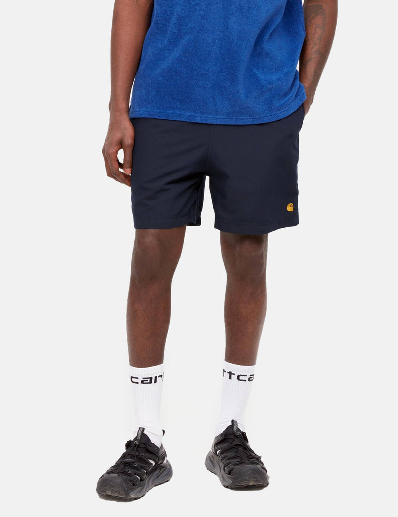 Short de Carhartt-WIP Chase - Dark Navy Blue