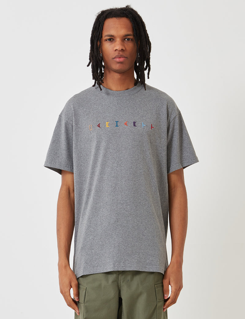 Carhartt-WIP Horizontal T-Shirt - Dark Grey Heather