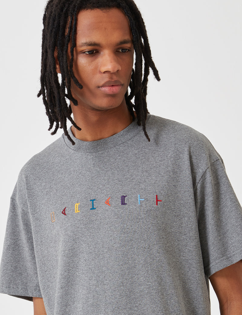 Carhartt-WIP Horizontal T-Shirt - Dark Grey Heather