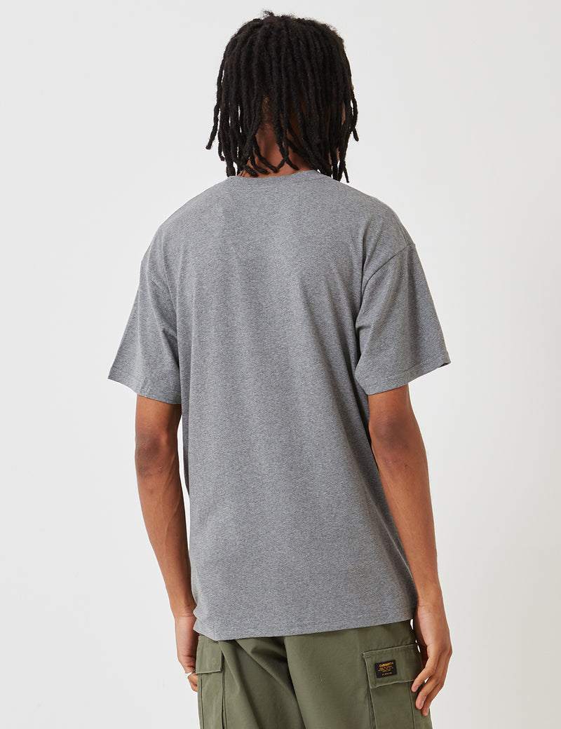 Carhartt-WIP Horizontal T-Shirt - Dark Grey Heather