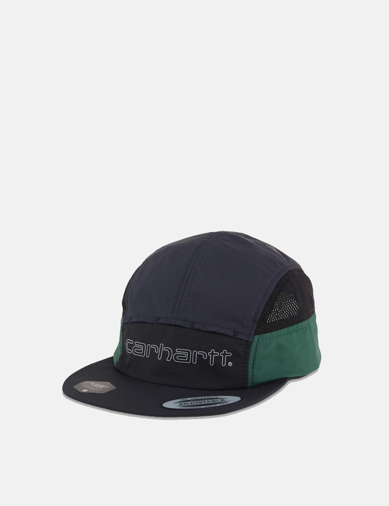 Carhartt-WIP Terrace 5-Panel Cap - Black/Dark Navy Blue/Bottle Green