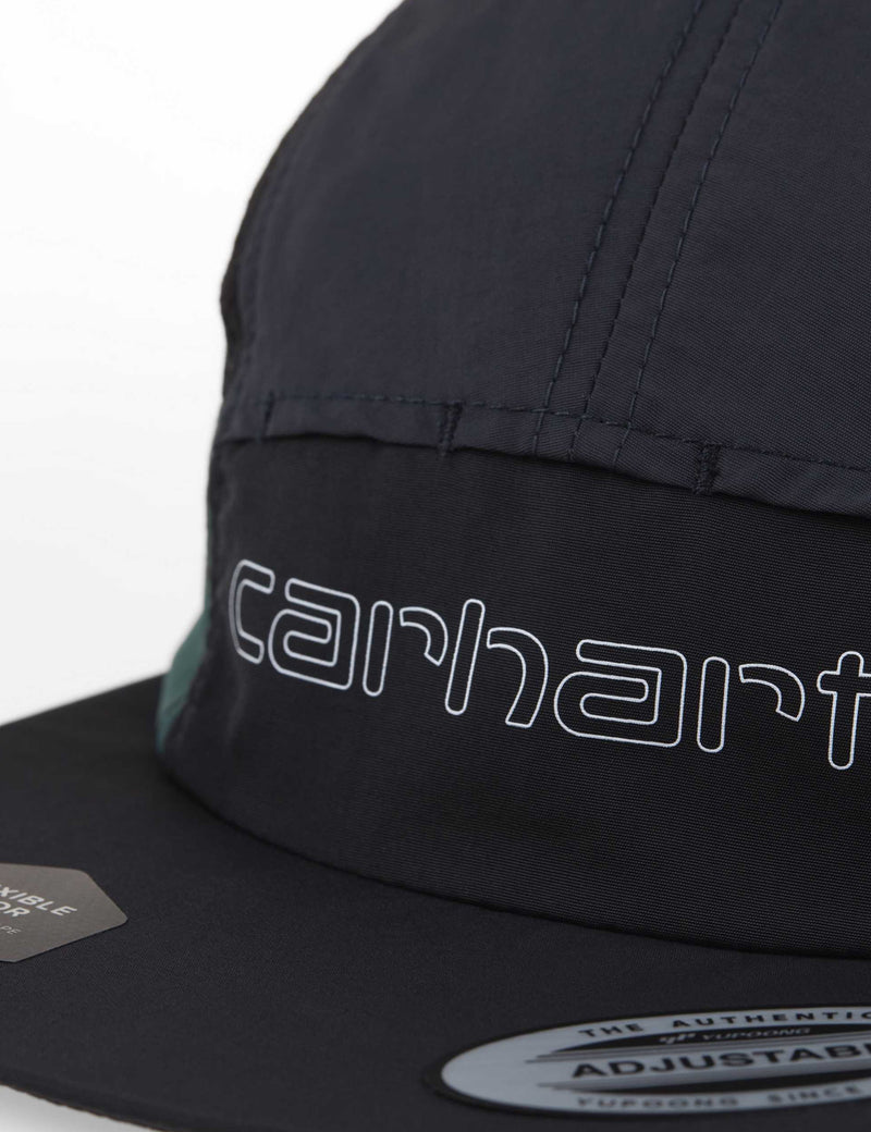 Carhartt-WIP Terrace 5-Panel Cap - Black/Dark Navy Blue/Bottle Green