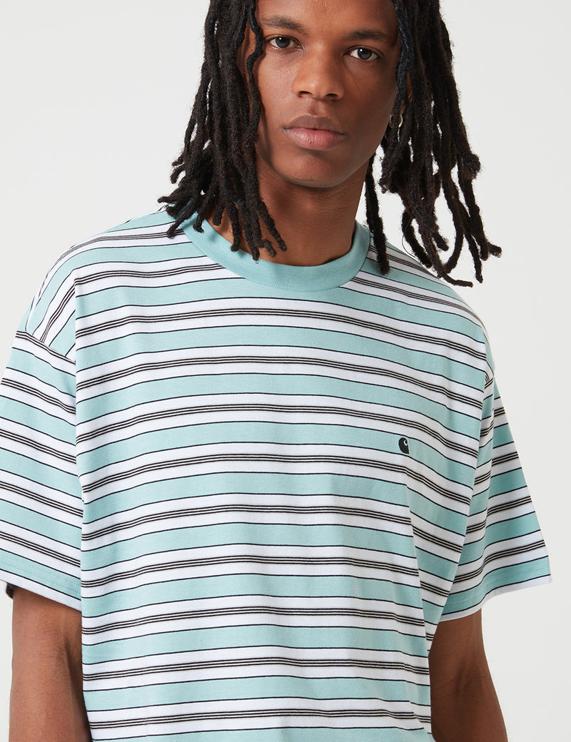 Carhartt-WIP Huron Stripe T-Shirt - Soft Aloe