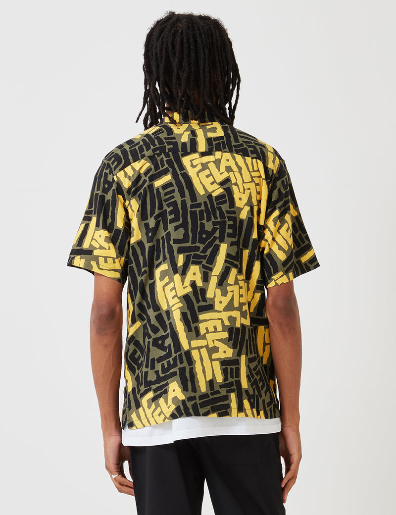 Carhartt-WIP x Fela Kuti Viscose Shirt - Fela Kuti Print Rover Green