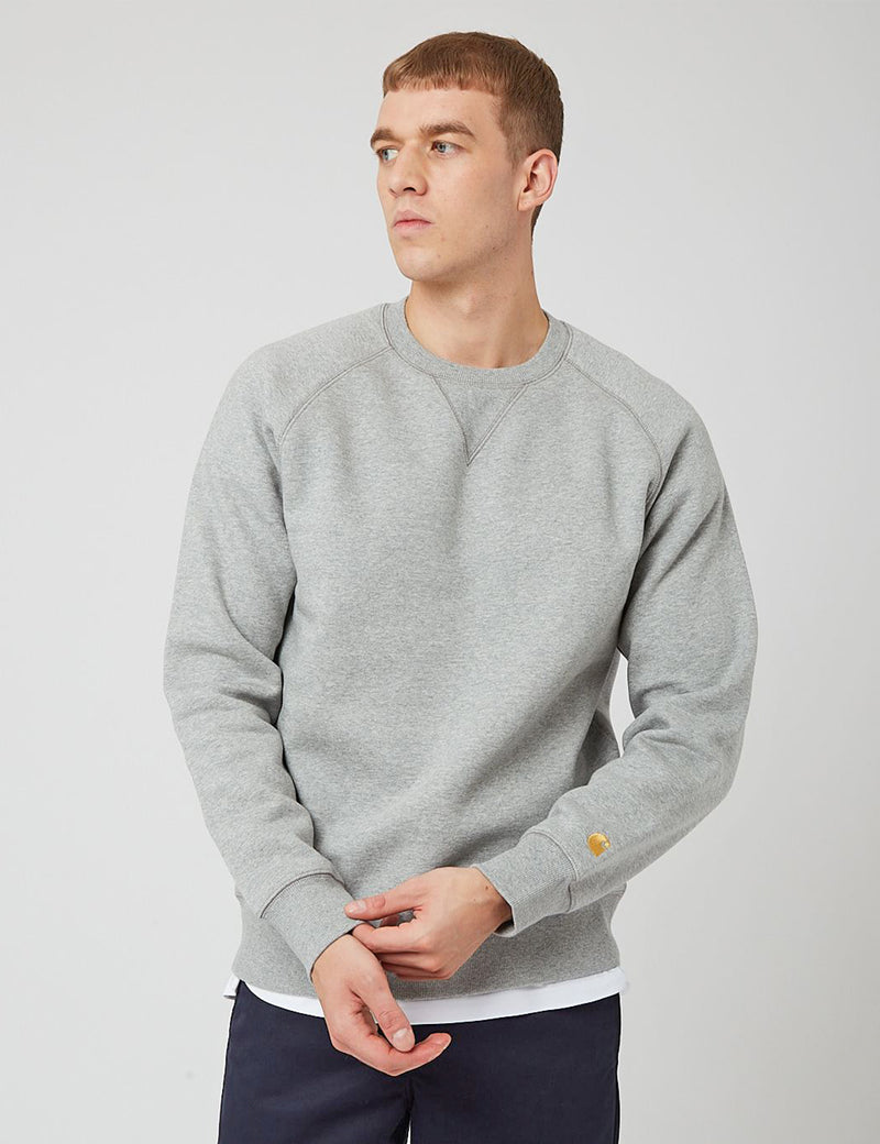 CHASE SWEAT HEATHER GREY/スウェット/i026383