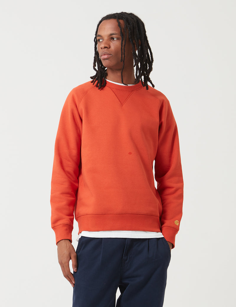 Carhartt-WIP Chase Sweatshirt - Brick Orange