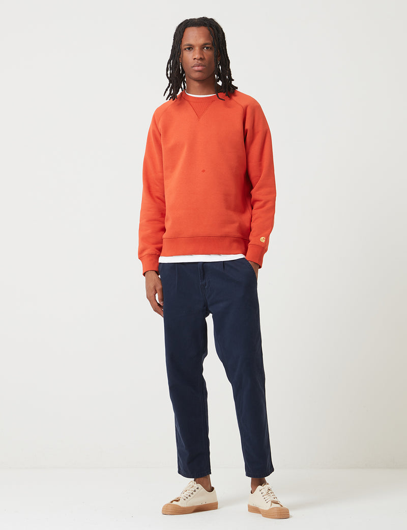 Carhartt-WIP Chase Sweatshirt - Brick Orange