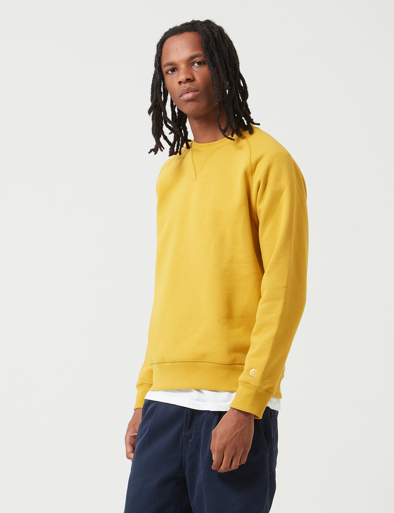 Carhartt-WIP 체이스 스웻 셔츠-Colza Yellow