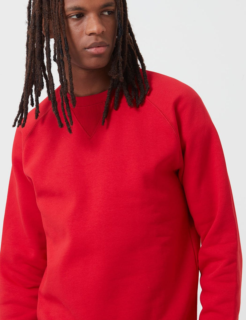 Carhartt-WIP 체이스 스웻 셔츠-Etna Red