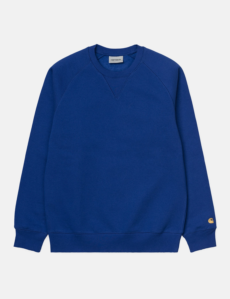 Carhartt-WIP 체이스 스웻 셔츠-서브마린 블루