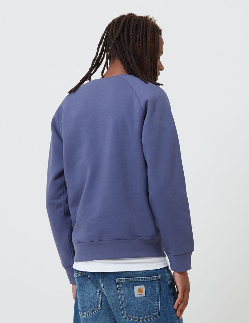 Carhartt-WIP Chase Sweatshirt - Cold Viola/Gold